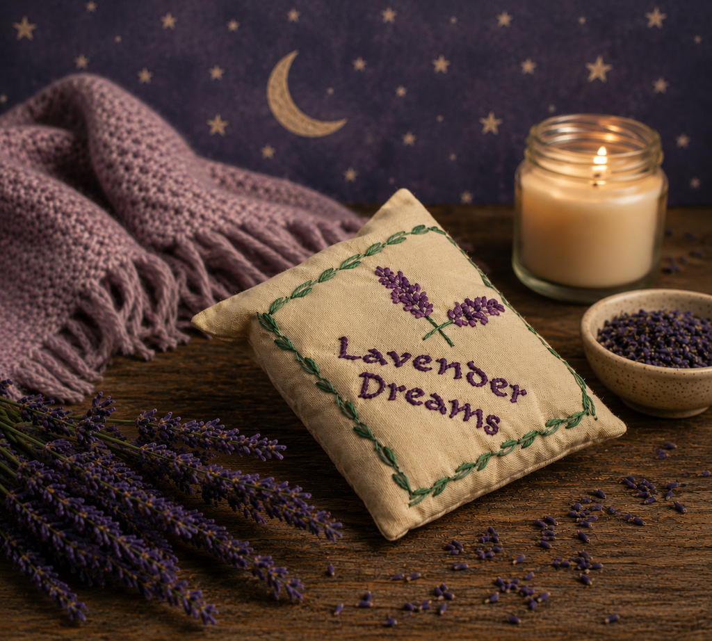 Lavender Dreams Embroidered Sachet