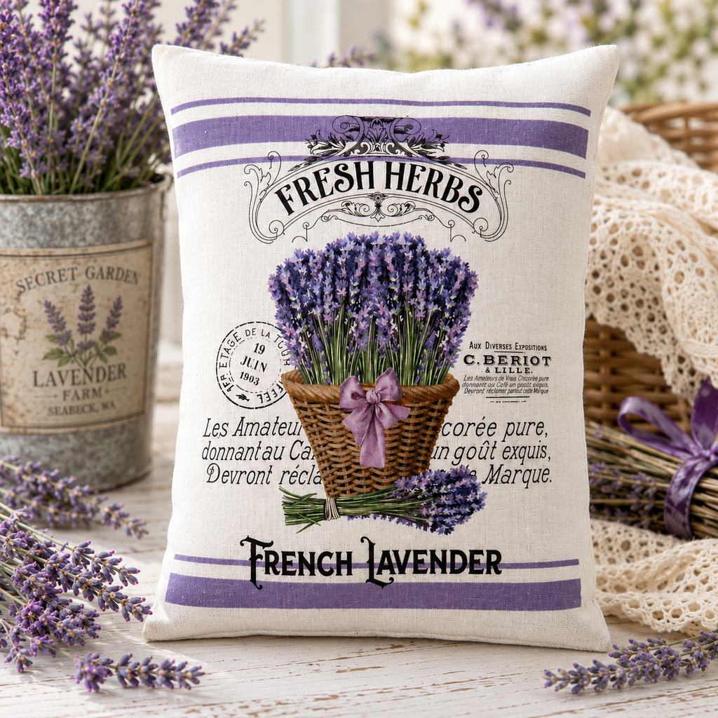 Lavender Print Sachet